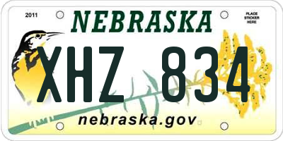 NE license plate XHZ834