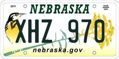 NE license plate XHZ970