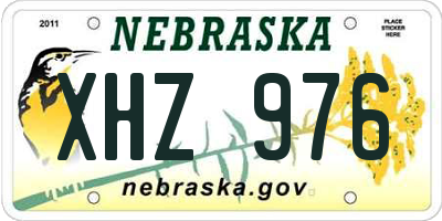 NE license plate XHZ976