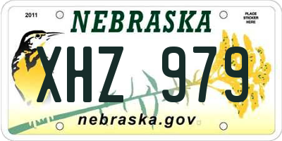 NE license plate XHZ979