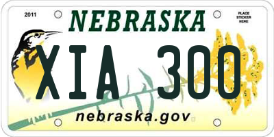 NE license plate XIA300