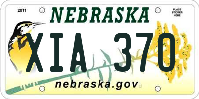 NE license plate XIA370