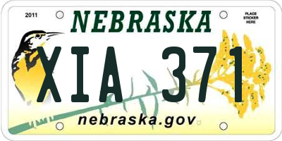 NE license plate XIA371