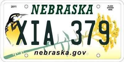 NE license plate XIA379