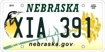 NE license plate XIA391