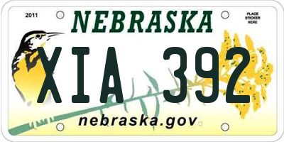 NE license plate XIA392