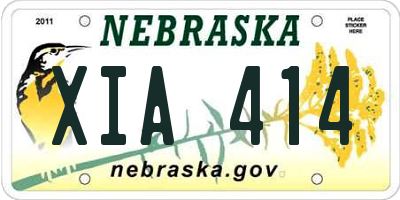 NE license plate XIA414