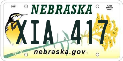 NE license plate XIA417