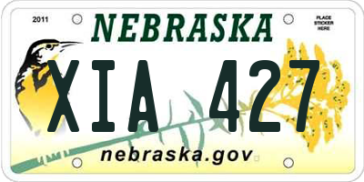NE license plate XIA427