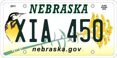NE license plate XIA450