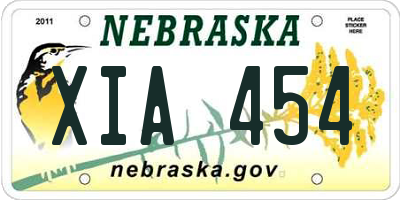 NE license plate XIA454