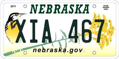 NE license plate XIA467