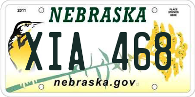 NE license plate XIA468