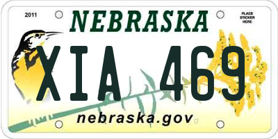 NE license plate XIA469