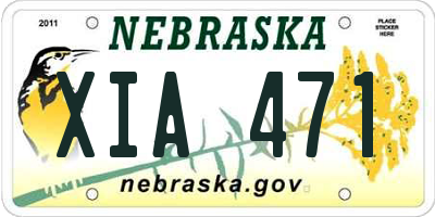 NE license plate XIA471