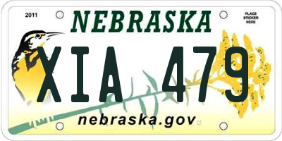 NE license plate XIA479