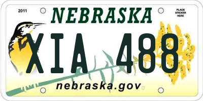 NE license plate XIA488