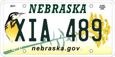 NE license plate XIA489