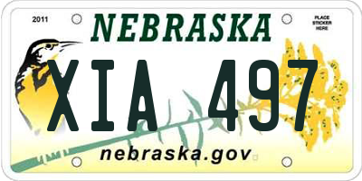 NE license plate XIA497