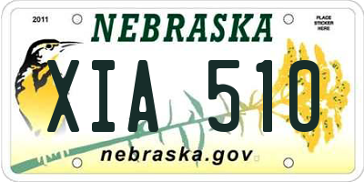 NE license plate XIA510