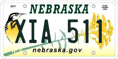 NE license plate XIA511