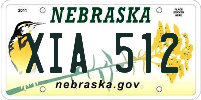 NE license plate XIA512