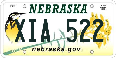 NE license plate XIA522