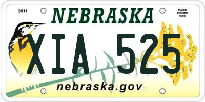 NE license plate XIA525