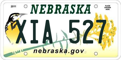NE license plate XIA527