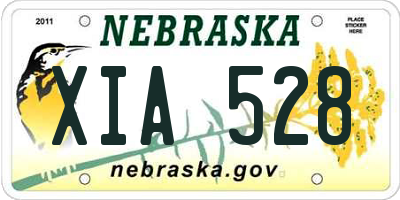 NE license plate XIA528
