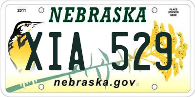 NE license plate XIA529