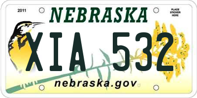 NE license plate XIA532