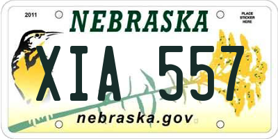 NE license plate XIA557