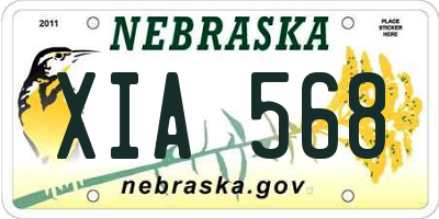NE license plate XIA568