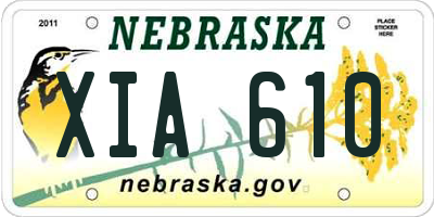 NE license plate XIA610