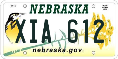 NE license plate XIA612
