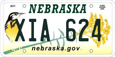 NE license plate XIA624