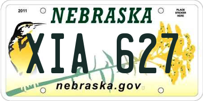 NE license plate XIA627