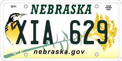 NE license plate XIA629