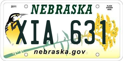NE license plate XIA631