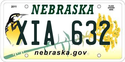 NE license plate XIA632
