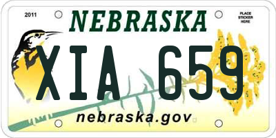 NE license plate XIA659