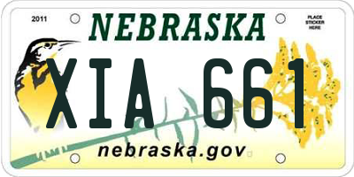 NE license plate XIA661