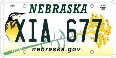 NE license plate XIA677