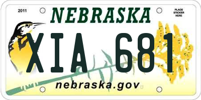 NE license plate XIA681