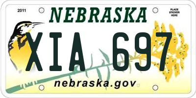 NE license plate XIA697