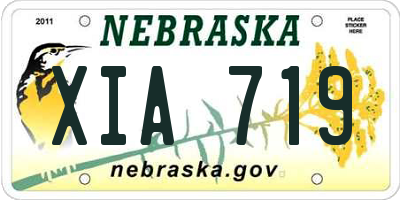 NE license plate XIA719