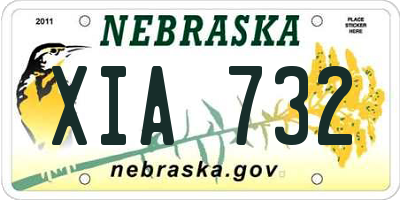 NE license plate XIA732