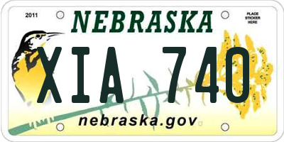 NE license plate XIA740