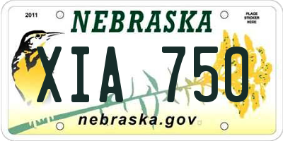 NE license plate XIA750